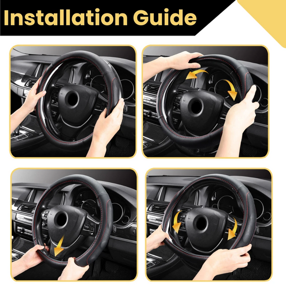 Steering Wheel Cover Pro Extra Layer for Honda Jazz 2002-2008 (GD/GE) - Breathable & Anti-Slip - Circle 38 cm