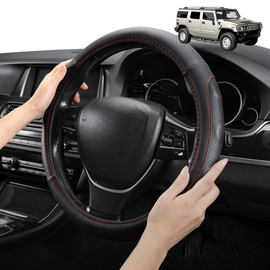 Steering Wheel Cover Pro Extra Layer for Hummer H2 2003-2009 - Breathable & Anti-Slip - Circle 38 cm