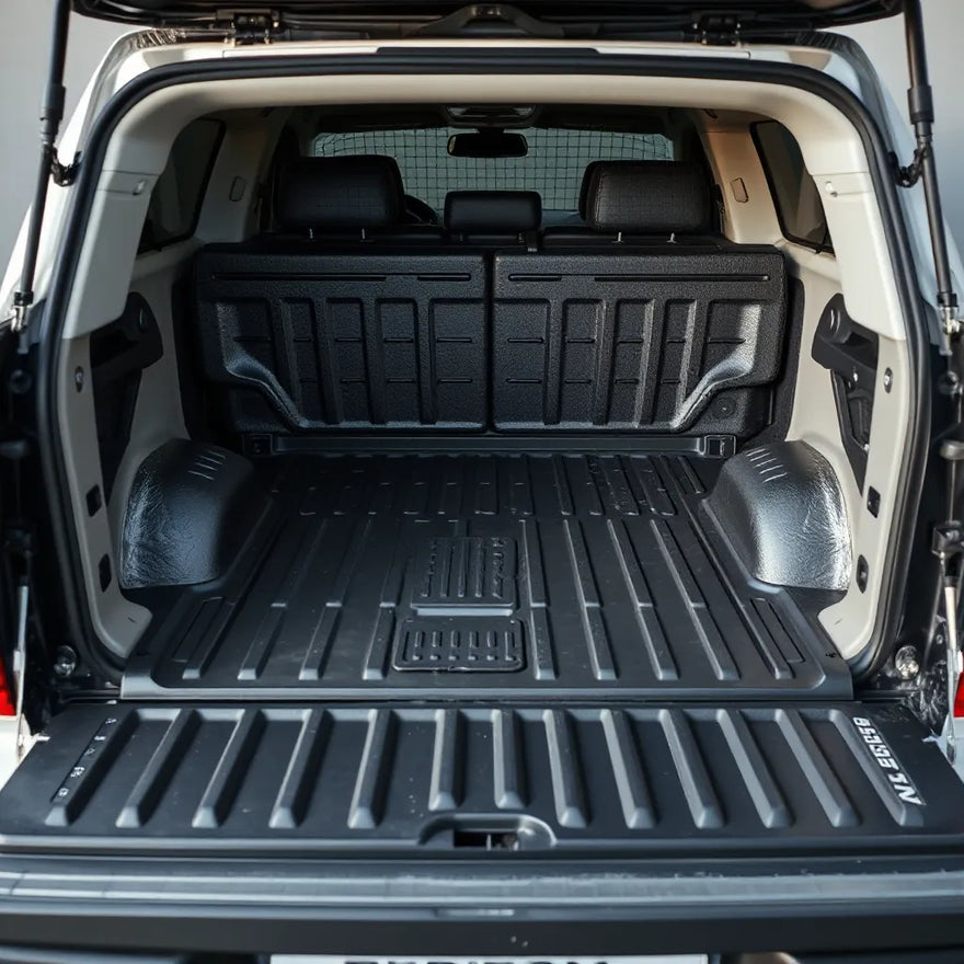 Rubber anti-slip mat fitted in the cargo area of a Mitsubishi Triton pickup