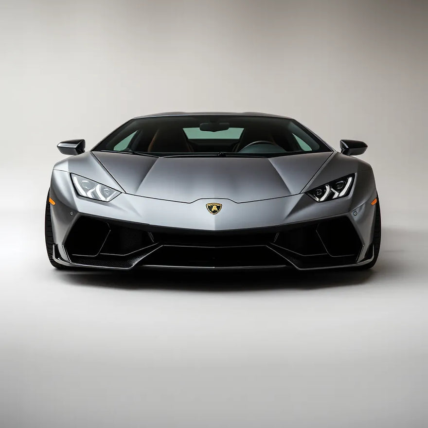 Lamborghini supercar showing carbon fiber performance parts and upgraded brakes