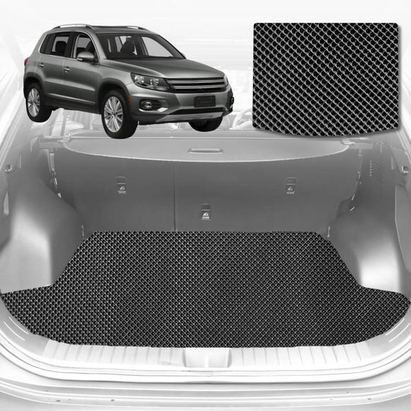 6D Diamond Car Boot Mat for VolksWagen Tiguan 2008 - 2016  - Heavy Duty Carpet Liner
