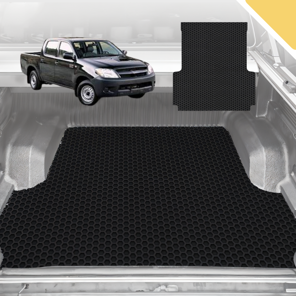 6D Pro Ute Tub Mat for Toyota Hilux Double Cab 1997-2005 (With Spray On Liner or No Liner) - Black