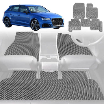 6D Diamond Car Floor Mats for Audi A3 S3 RS3 2013 - 2021 8V - Custom-Fit Carpet Liner - 0
