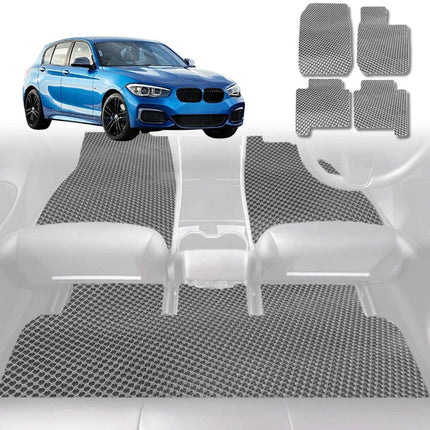 6D Diamond Car Floor Mats for BMW 1 Series 5-Door Hatch 2011 - 2019 (F20) - Custom-Fit Carpet Liner - 0