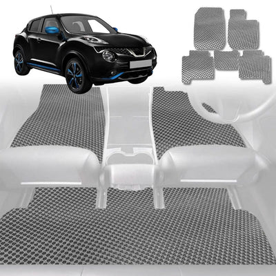 6D Diamond Car Floor Mats for Nissan JUKE 2013 - 2019 F15 - Custom-Fit Carpet Liner - 0