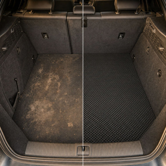 6D Diamond Car Boot Cargo Mat for Isuzu MU-X 2021 - Current RJ - Heavy Duty Carpet Liner - All-Weather Resistance - Easy to use - Odorless Material - Black & Grey