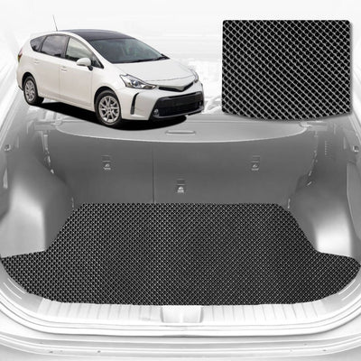 6D Diamond Car Boot Mat for Toyota Prius V 2012 - 2021 ZW40 (3rd Row folded/5 seater) - Heavy Duty Carpet Liner