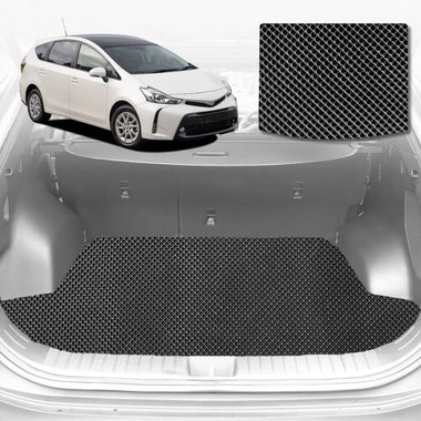 6D Diamond Car Boot Mat for Toyota Prius V 2012 - 2021 ZW40 (3rd Row seats up/7 seater) - Heavy Duty Carpet Liner