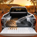 6D Diamond Ute Tub Mat for Nissan Navara Dual Cab 2015 - Current (NP300/D23 STX with rear cupholder) - Black & Grey-5