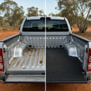 6D Diamond Ute Tub Mat for Nissan Navara Dual Cab 2015 - Current (NP300/D23 STX with rear cupholder) - Black & Grey-7