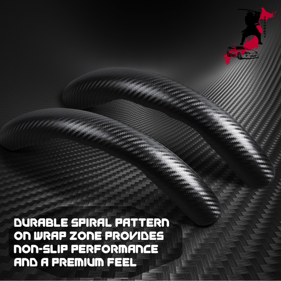 Black Samurai Segmented Steering Wheel Cover for Skoda Scala 2021 - Current