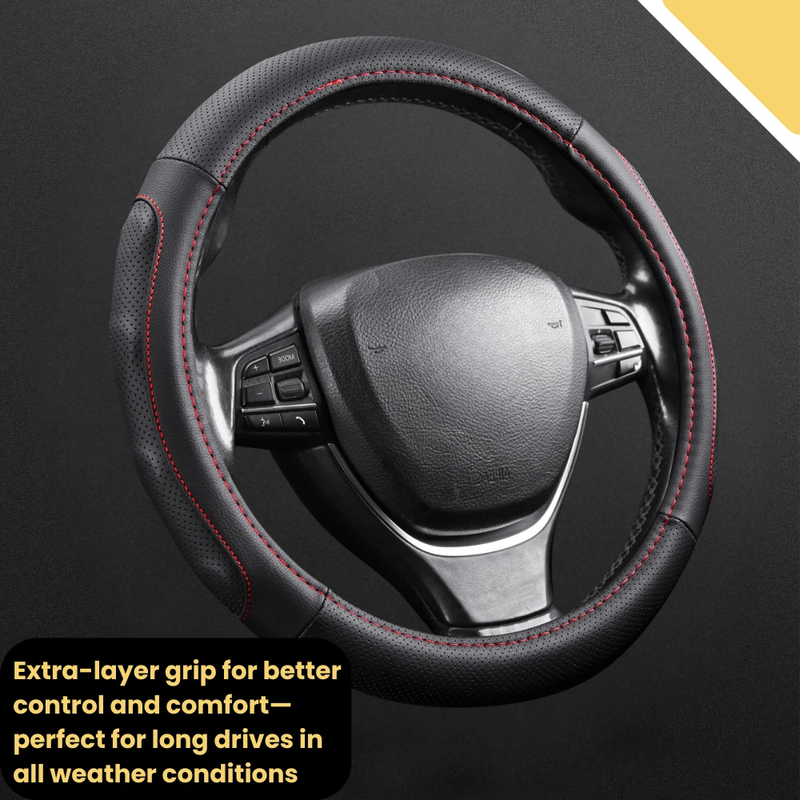 Steering Wheel Cover Pro Extra Layer for Alfa Romeo Stelvio 2017 - Current (949) - Breathable & Anti-Slip - 0