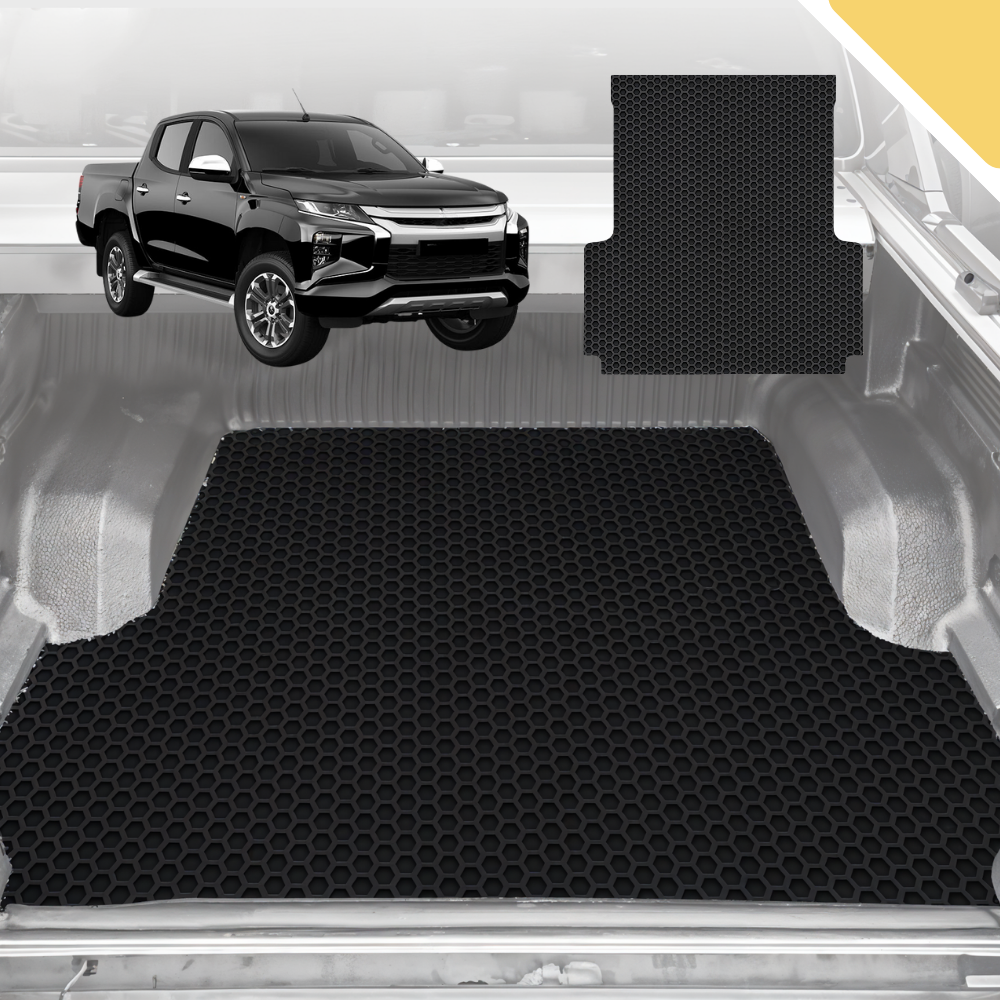 6D Pro Ute Tub Mat for All-new Mitsubishi Triton Double Cab (LC/MV) 2024-Current (With Spray On Liner or No Liner) - Black