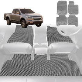 6D Diamond Car Floor Mats for Holden Colorado Ute 2008 - 2012 - Custom-Fit Carpet Liner - 0