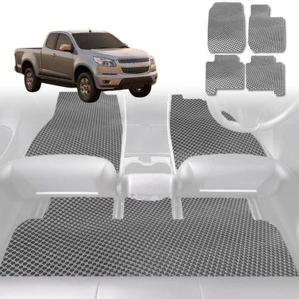 6D Diamond Car Floor Mats for Holden Colorado Ute 2008 - 2012 - Custom-Fit Carpet Liner - 0