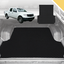 6D Pro Ute Tub Mat for Nissan Navara (D40-RX) 2005-2015 (With Spray On Liner or No Liner) - Black - Full Set-1