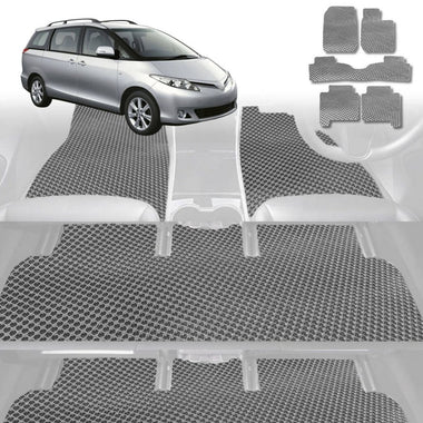 6D Diamond Car Floor Mats for Toyota Tarago 2006 - 2020 (Estima) 8 Seater - Custom-Fit Carpet Liner - 0