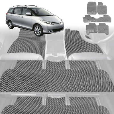 6D Diamond Car Floor Mats for Toyota Tarago 2006 - 2020 (Estima) 8 Seater - Custom-Fit Carpet Liner - 0
