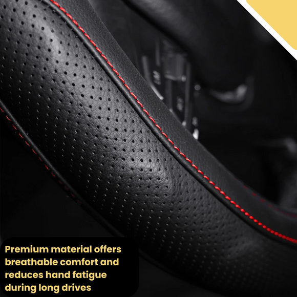 Steering Wheel Cover Pro Extra Layer for Toyota Fortuner 2015 - Current (AN150/AN160) - Breathable & Anti-Slip - Circle 38 cm
