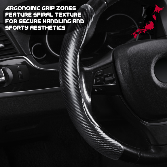 Black Samurai Segmented Steering Wheel Cover for Kia Sportage 2010 - 2015