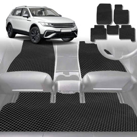 6D Diamond Car Boot Mat for VolksWagen Multivan 2016 - Current (T6)  - Heavy Duty Carpet Liner