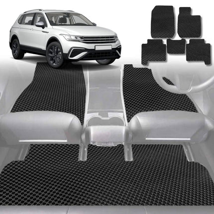 6D Diamond Car Boot Mat for VolksWagen Multivan 2016 - Current (T6)  - Heavy Duty Carpet Liner