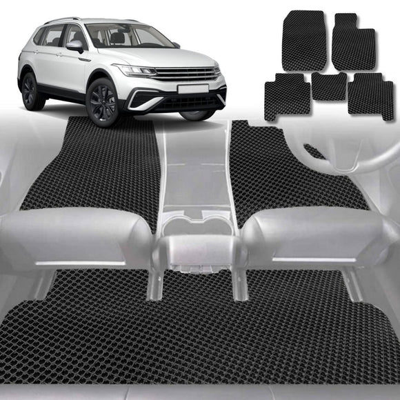 6D Diamond Car Boot Mat for VolksWagen Multivan 2016 - Current (T6)  - Heavy Duty Carpet Liner