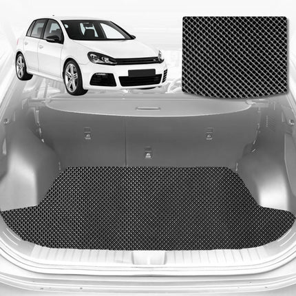 6D Diamond Car Boot Mat for VolksWagen Golf 2013 - 2021 Hatch/Wagon (MK7) (Wagon) - Heavy Duty Carpet Liner