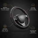 Steering Wheel Cover for Kia Picanto 2017 - Current (JA) - Black Microfiber Leather - Circle 38 cm-4