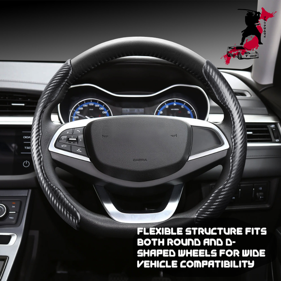 Black Samurai Segmented Steering Wheel Cover for Hyundai iX35 2010 - 2015 (LM)