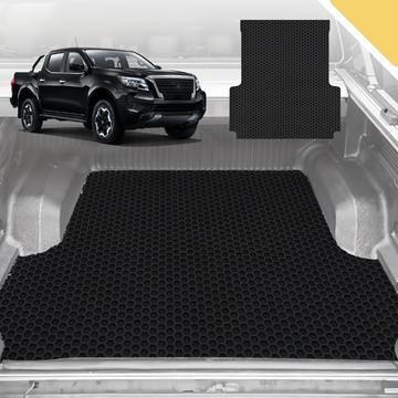 6D Pro Ute Tub Mat for Nissan Navara Dual Cab NP300/D23 STX (Without Rear cupholder) 2015-Current - Black