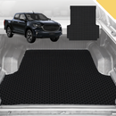 6D Pro Ute Tub Mat for Mazda BT-50 Dual Cab (UP UR) 2011-2020 (with Factory Plastic tub Liner) - Black - Full Set-1
