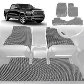 6D Diamond Car Floor Mats for RAM 1500 Laramie 2019 - Current (DT) - Custom-Fit Carpet Liner - 0