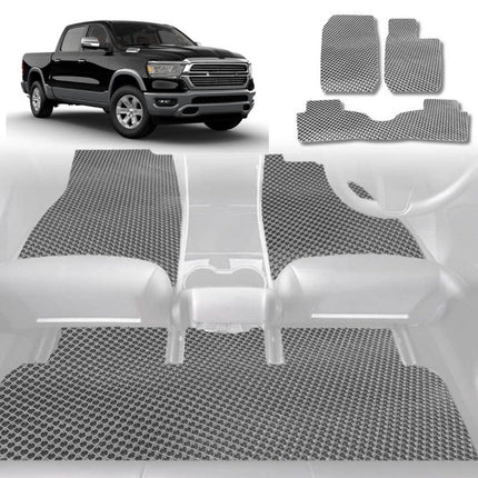 6D Diamond Car Floor Mats for RAM 1500 Laramie 2019 - Current (DT) - Custom-Fit Carpet Liner - 0