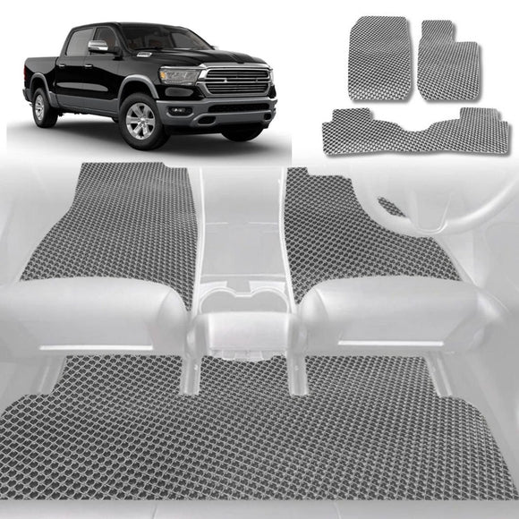 6D Diamond Car Floor Mats for RAM 1500 Laramie 2019 - Current (DT) - Custom-Fit Carpet Liner