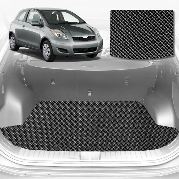 6D Diamond Car Boot Mat for Toyota Yaris 2005 - 2010 XP90 (Hatch) - Heavy Duty Carpet Liner