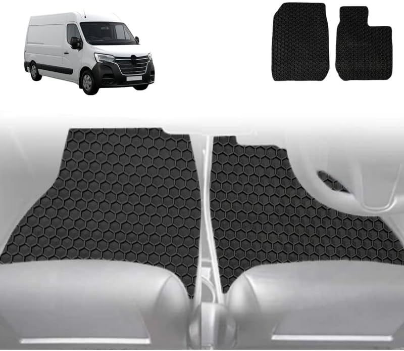 6D Diamond Car Floor Mats for Renault Master Van 2010 - Current X70, X62 - Custom-Fit Carpet Liner
