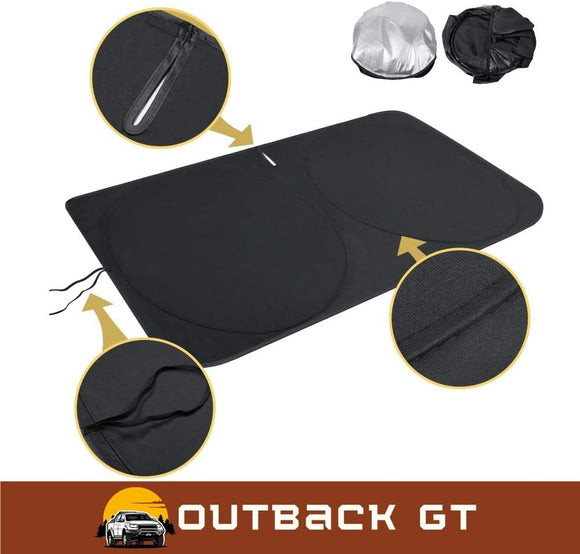 Front Windscreen Sun Shade for Isuzu MU-X 2013 - 2020 RF  - Standard 150 x 85 cm - Black
