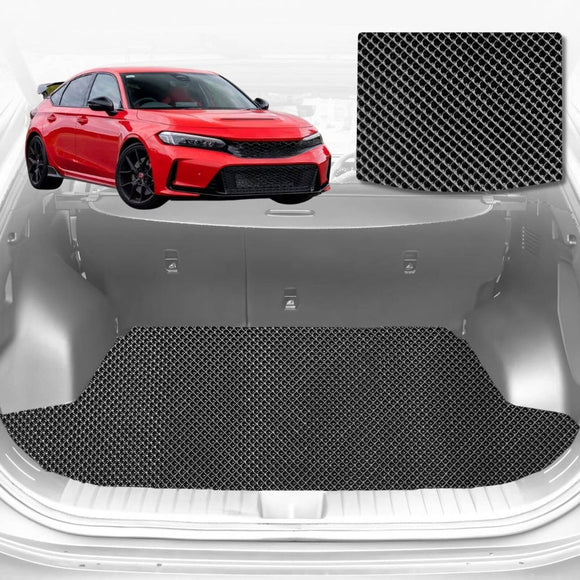 6D Diamond Car Boot Mat for Honda Civic 2012 - 2016 (Sedan, 9th Gen) (Sedan) - Heavy Duty Carpet Liner