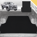 6D Pro Ute Tub Mat for Isuzu D-Max Crew Cab RG 2020-Current (with Factory Plastic tub Liner) - Black - Full Set-1