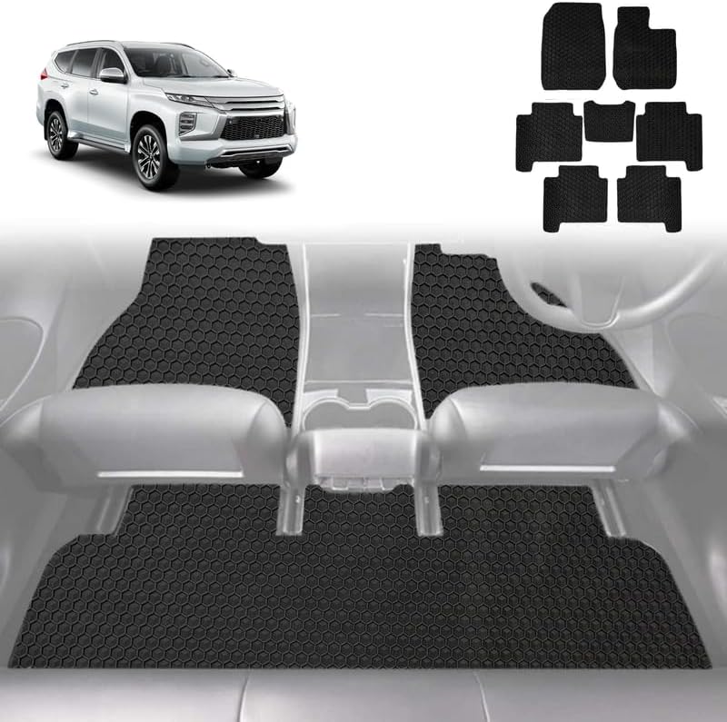 6D Diamond Car Floor Mats for Mitsubishi Pajero 2006 - 2021 (NS/NT/NW/NX) - Custom-Fit Carpet Liner