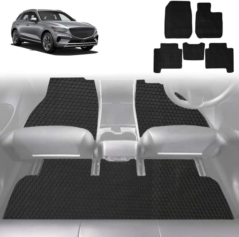 6D Diamond Car Floor Mats for Genesis GV70 2022 - Current IK - Custom-Fit Carpet Liner