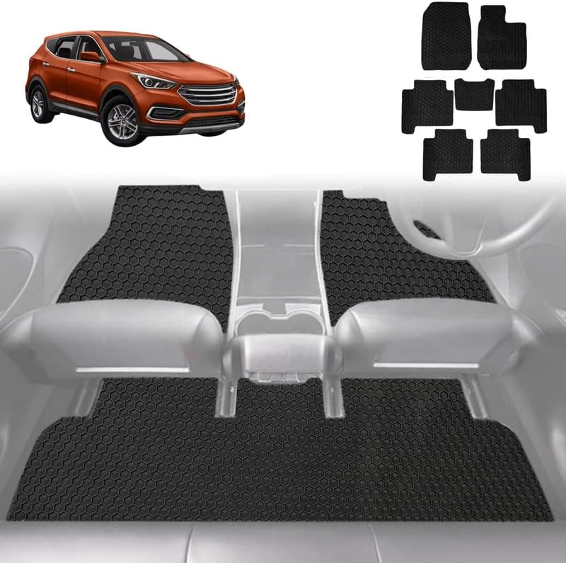 6D Diamond Car Floor Mats for Hyundai Santa Fe 2012 - 2018 (DM) - Custom-Fit Carpet Liner