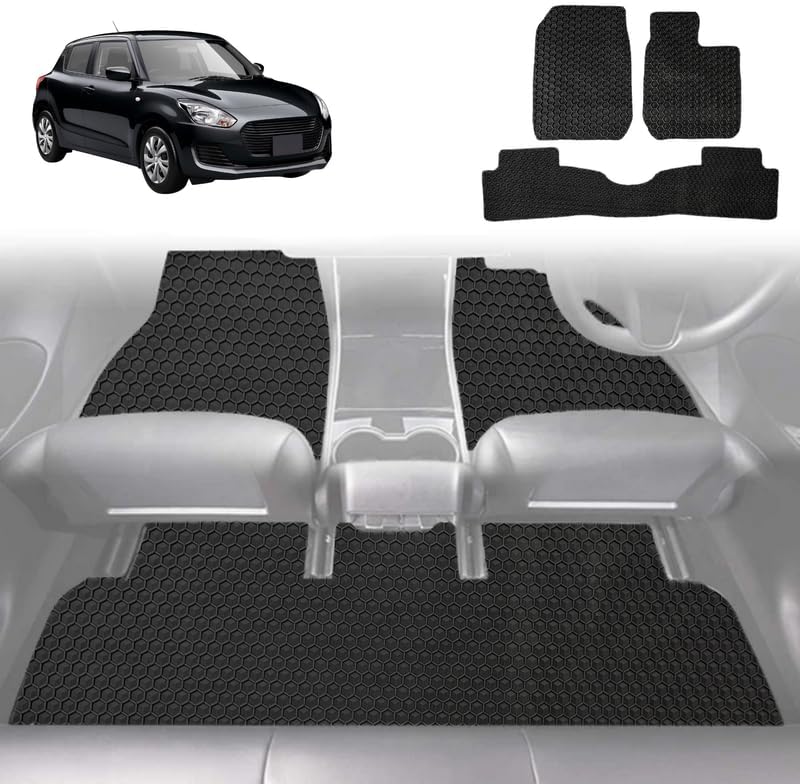 6D Diamond Car Floor Mats for Suzuki Swift 2017 - 2024 (FZ, AZ) - Custom-Fit Carpet Liner