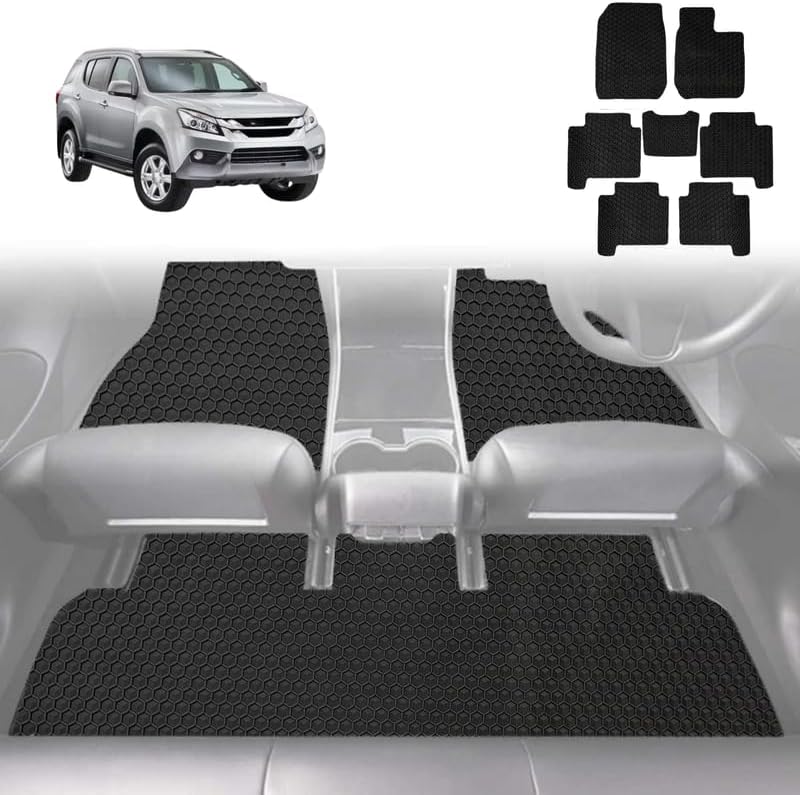 6D Diamond Car Floor Mats for Isuzu MU-X 2013 - 2020 RF - Custom-Fit Carpet Liner