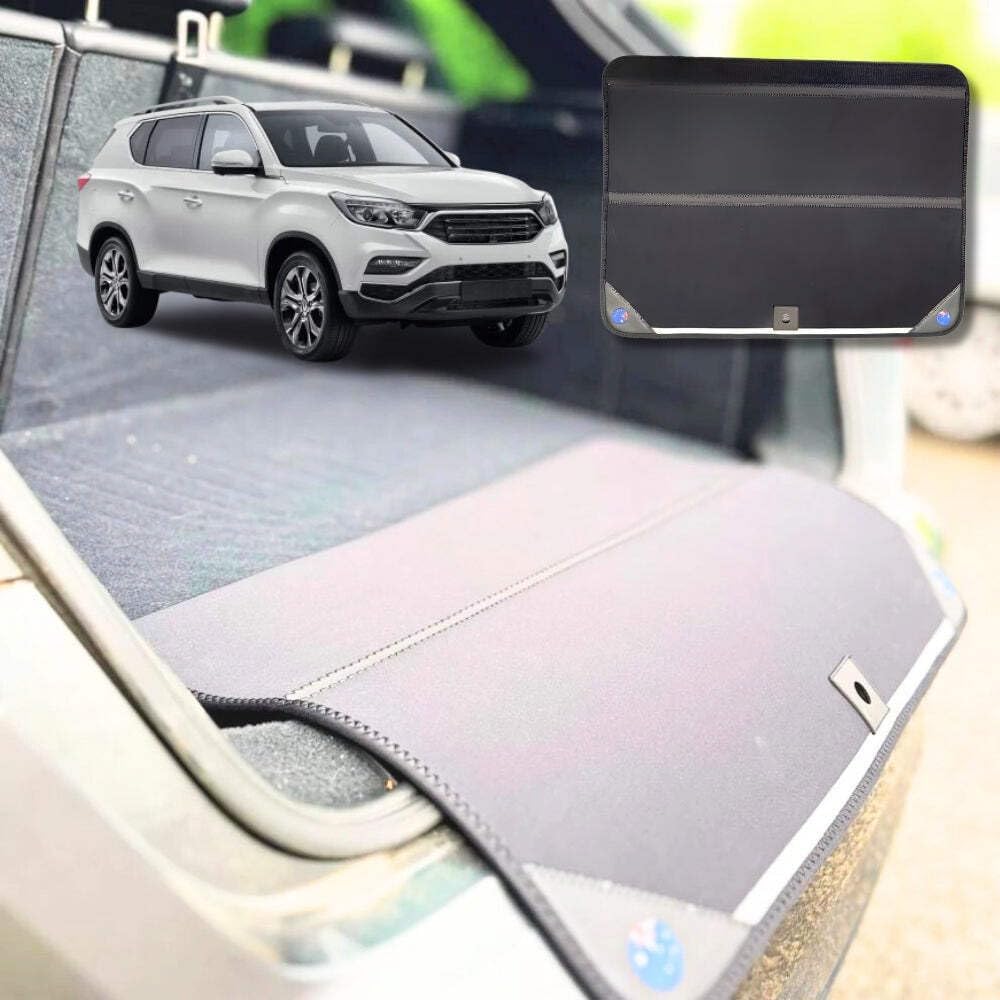 Rear Cargo Boot Bumper Protector for SsangYong Rexton 2017 - Current Y290, Y400, Y450 - XL (98 x 55) - Black