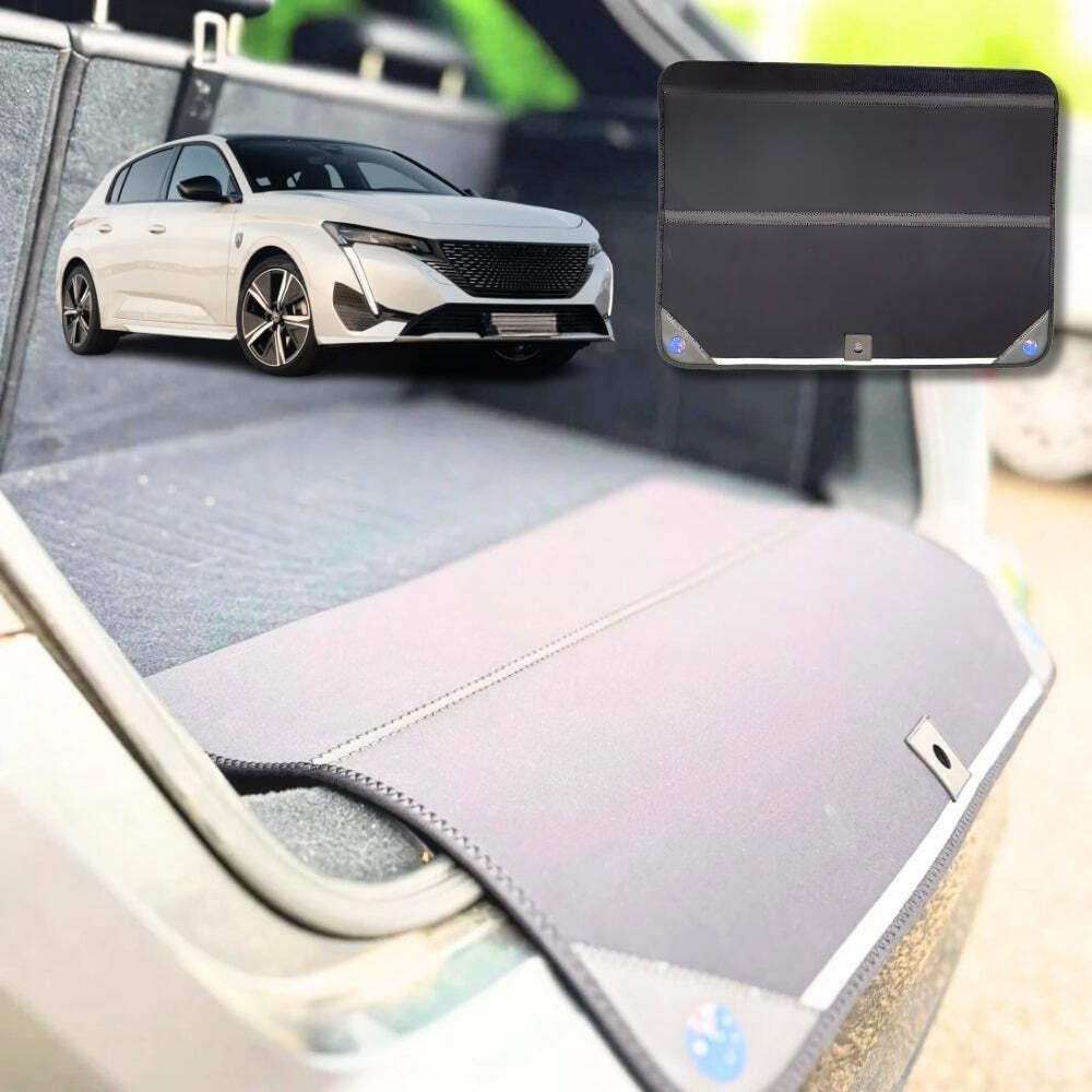 Rear Cargo Boot Bumper Protector for Peugeot 308 Wagon 2014-2021 - Standard (72.5 x 55.5) cm - Black