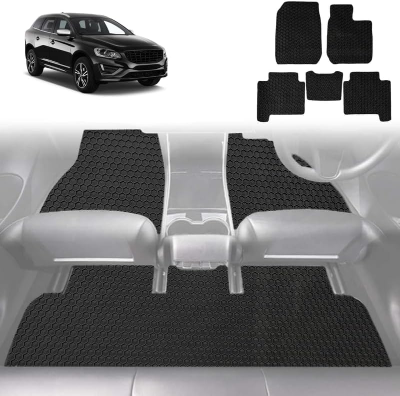 6D Diamond Car Floor Mats for Volvo XC60 2017 - Current Mk I Facelift, Mk II - Custom-Fit Carpet Liner
