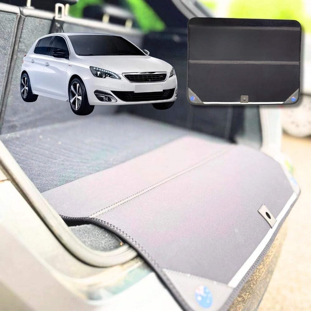 Rear Cargo Boot Bumper Protector for Peugeot 308 Hatch 2014-2021 - Standard (72.5 x 55.5) cm - Black