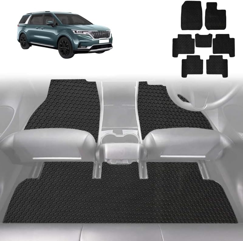 6D Diamond Car Floor Mats for Kia Carnival 2021 - Current (KA4) - Custom-Fit Carpet Liner